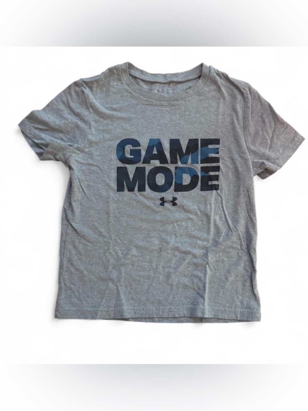 Under Armour Gray Tee with Navy 'GAME MODE' Graphic